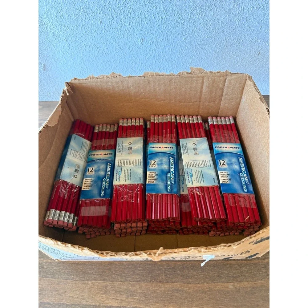 Discontinued Red Correcting Pencil Paper Mate American‎ Checking USA Vintage NOS